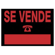 CARTEL "SE VENDE" 500X230 MM PVC NEGRO ARCHIVO 2000 6162 NE (Espera 4 dias) en Huesoi